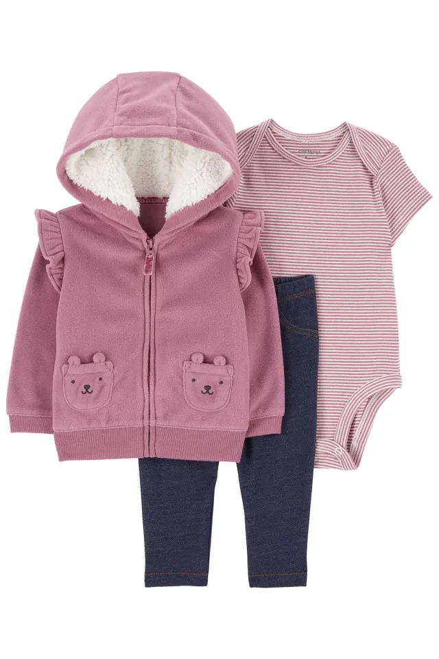 Carters Kız Bebek Hırkalı Set 3lü Paket
