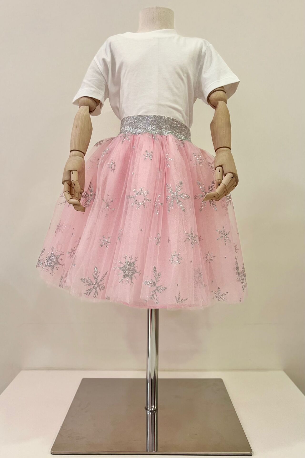 Kar Tanesi Simli Etek