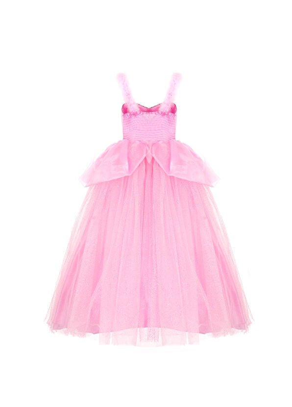 Pembe Simli Elbise