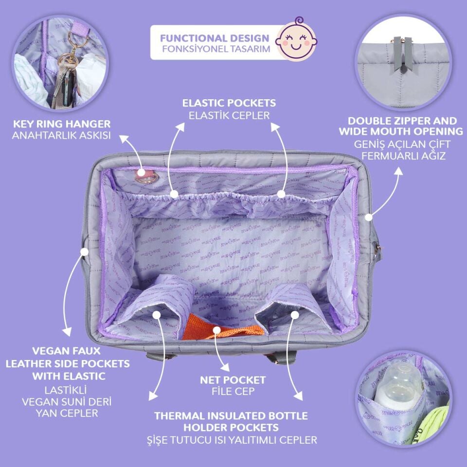 Anne Bebek Çantası - Antrasit