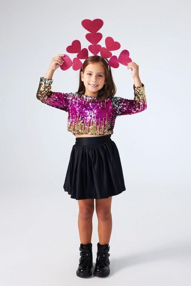 Siyah Pul Payet İkili Takım