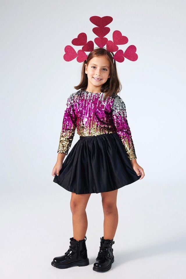 Siyah Pul Payet İkili Takım