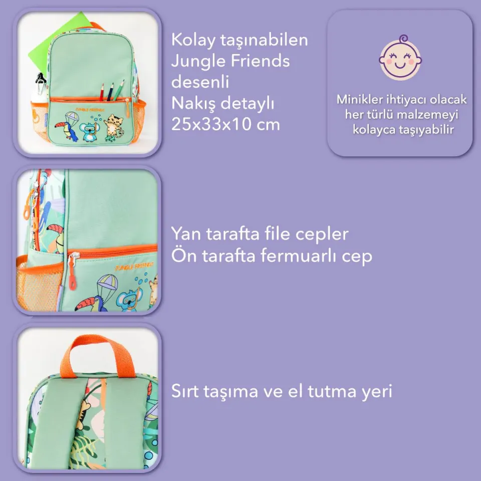 Anaokul Çantası - Jungle Friends