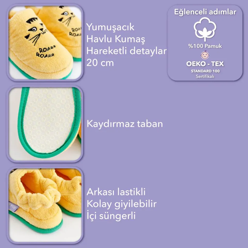 Ev Terliği - Çita 5/6 Yaş