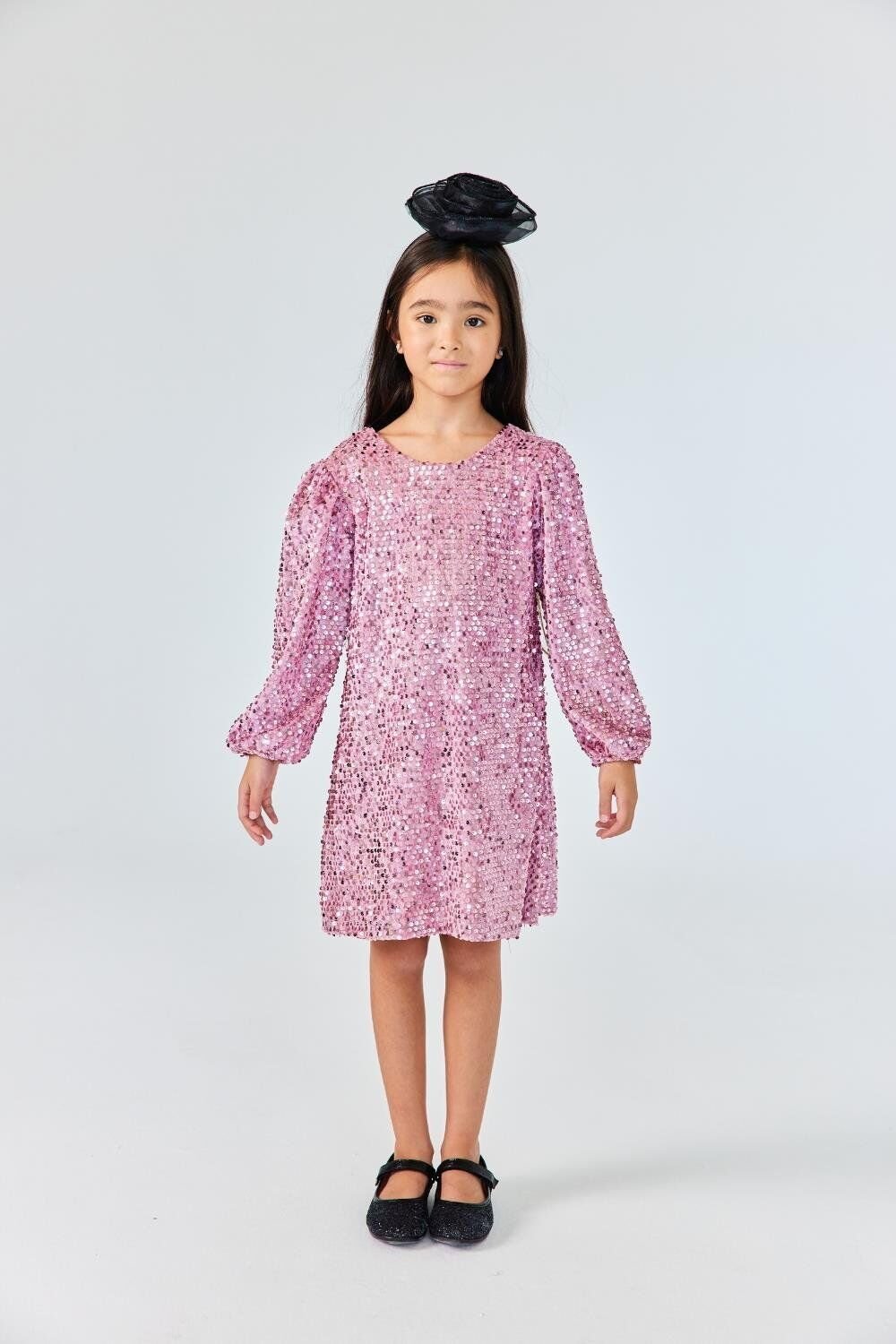 Gülkurusu Pullu Elbise