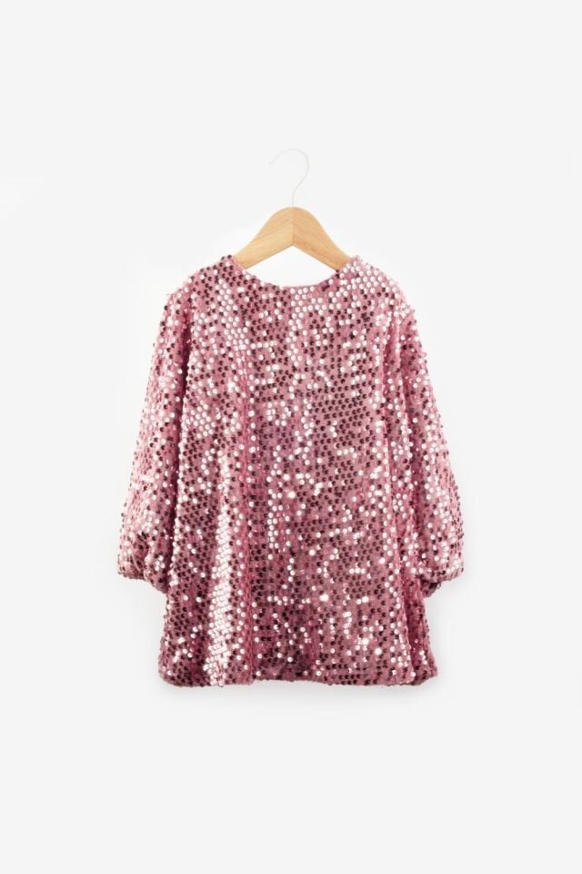 Gülkurusu Pullu Elbise