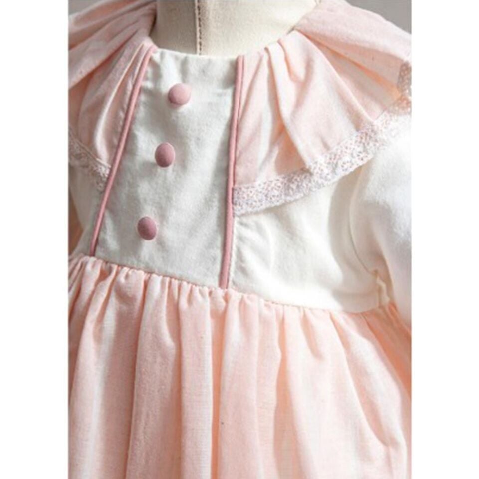 Dik Çizgi Elbise - Pembe