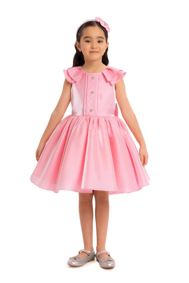 Candy Pink Organze Elbise