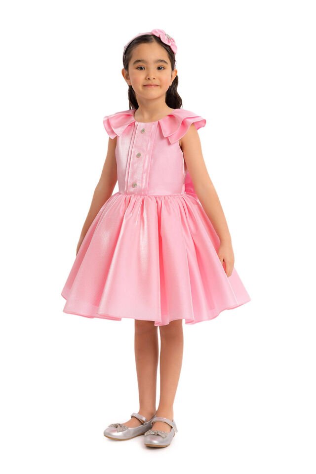 Candy Pink Organze Elbise