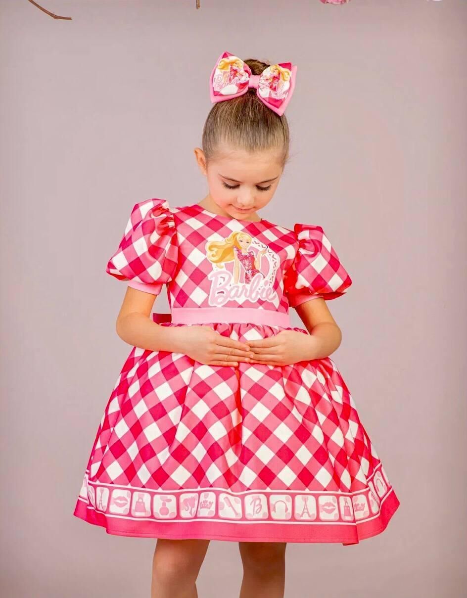 Ekoseli Barbie Elbisesi