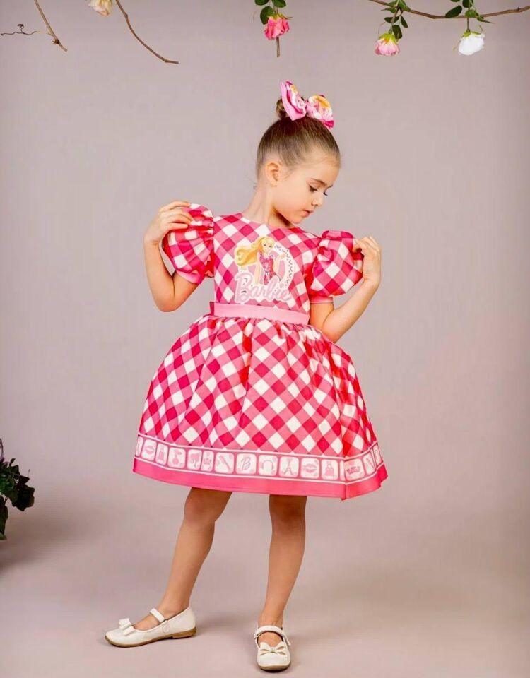 Ekoseli Barbie Elbisesi