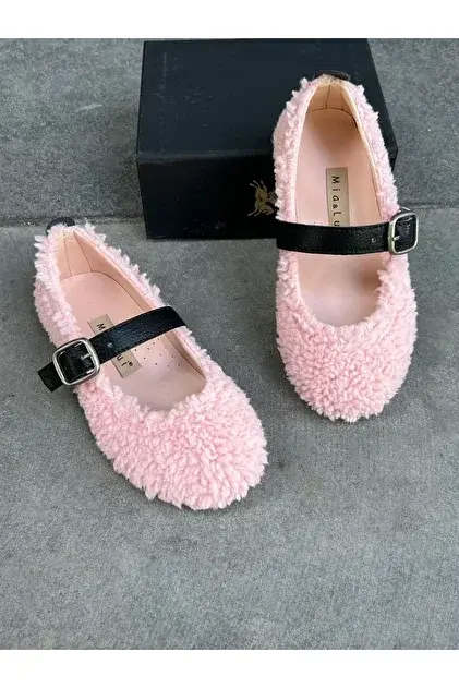 Mia & Lui Pembe Tüylü Babet