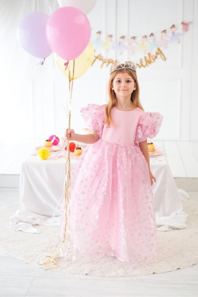 Pembe Elsa Elbise