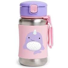 Skip Hop Pipetli Paslanmaz Çelik Suluk Narwhal
