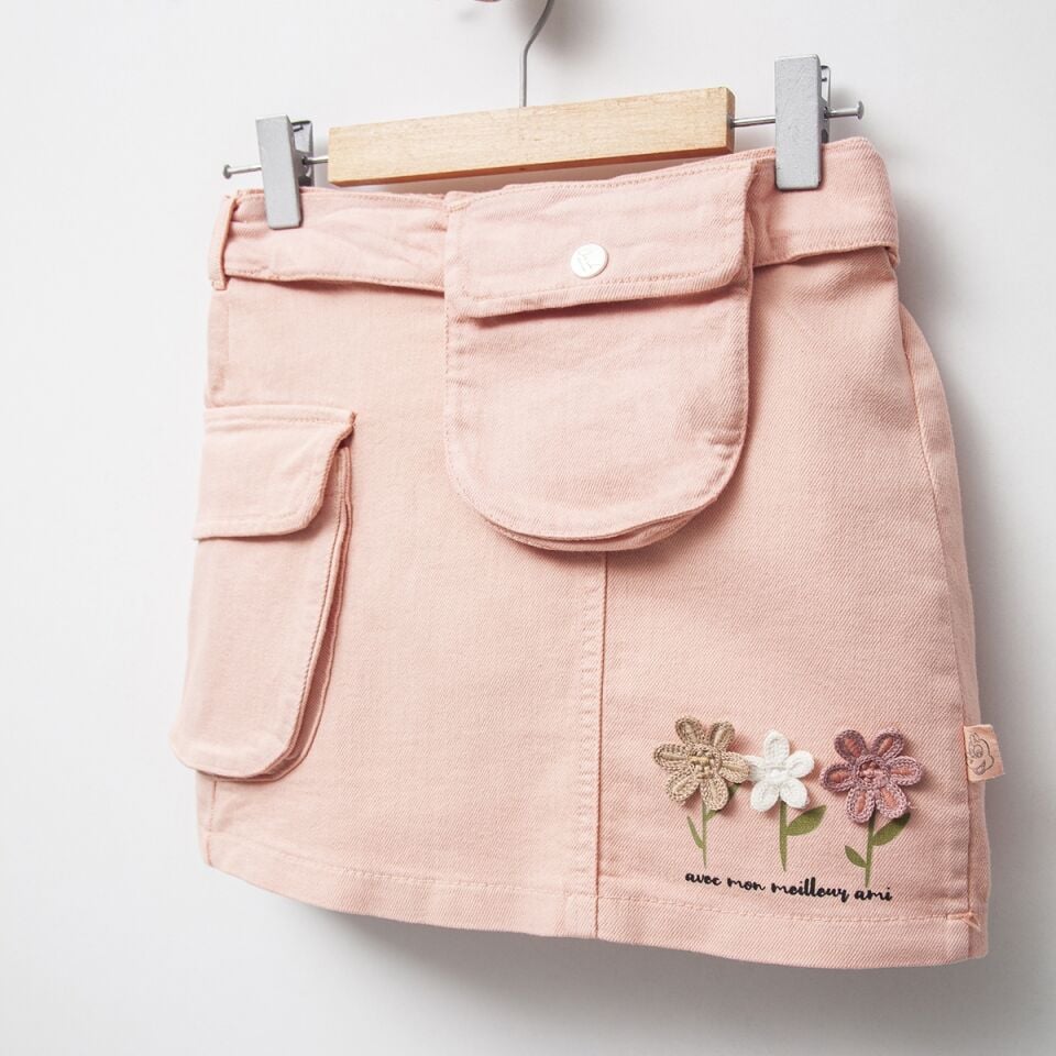 Bel Çantalı Etek Pembe