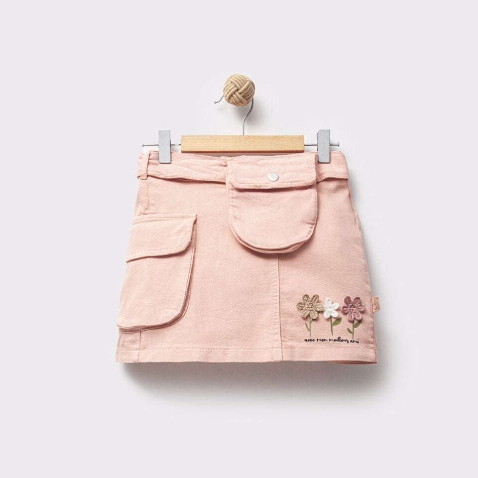 Bel Çantalı Etek Pembe