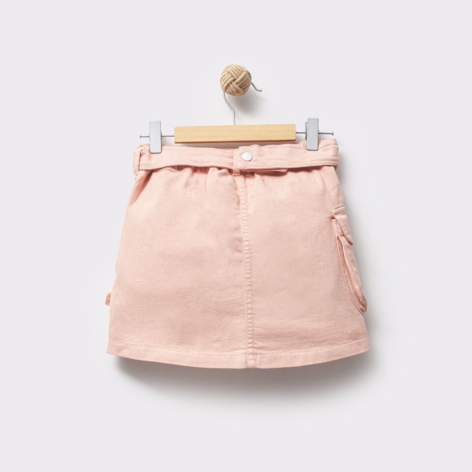 Bel Çantalı Etek Pembe