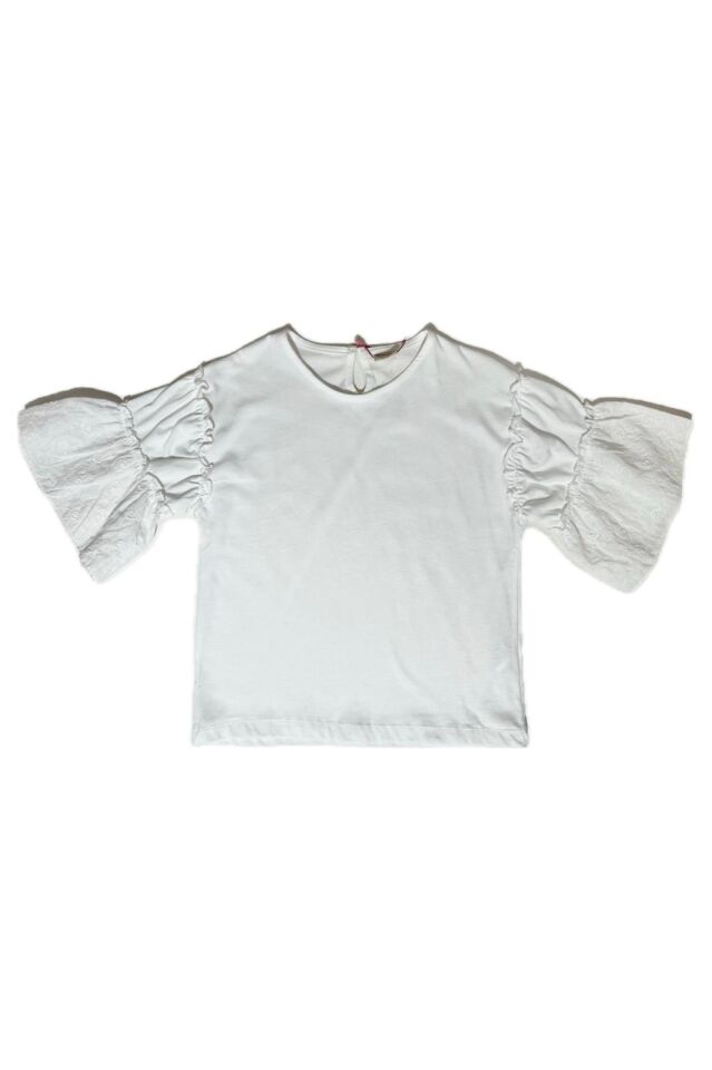 Brodeli Beyaz Tişört