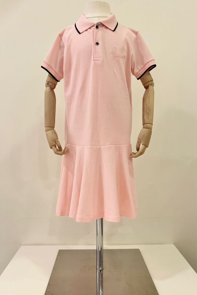 Nakışlı Pike Elbise(Pembe)