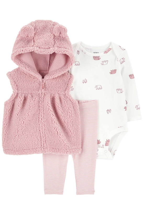 Pembe Peluş 3lü Takım