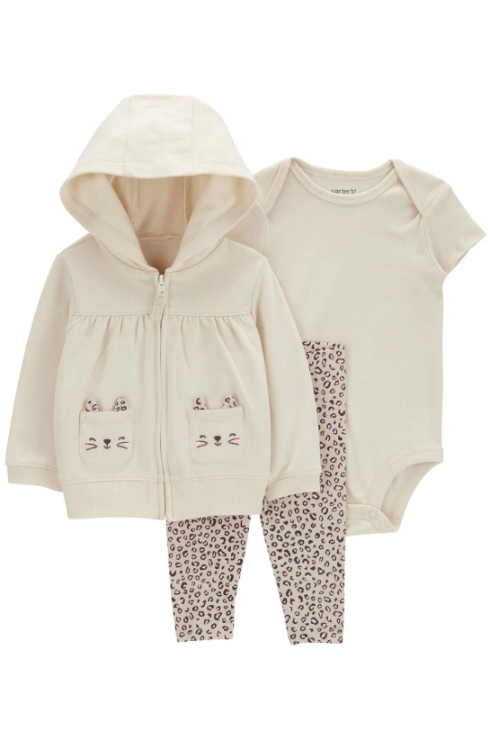 Leopar Desenli 3lü Takım