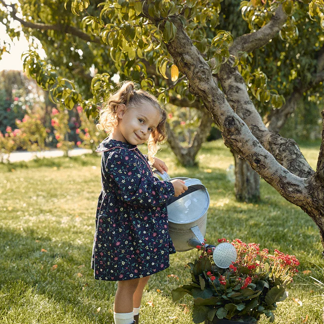 Biyeli Spring Elbise Mavi