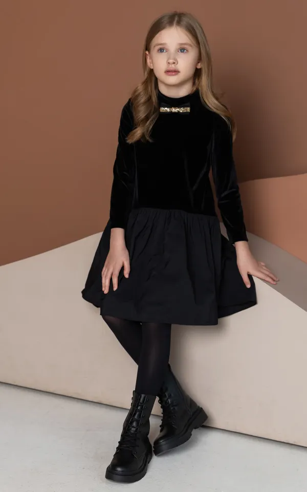 Siyah Papyonlu Elbise