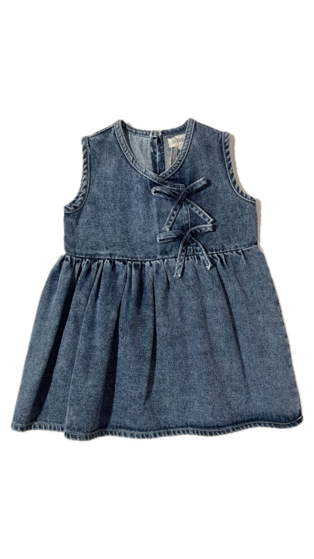 Denim Kurdeleli Elbise