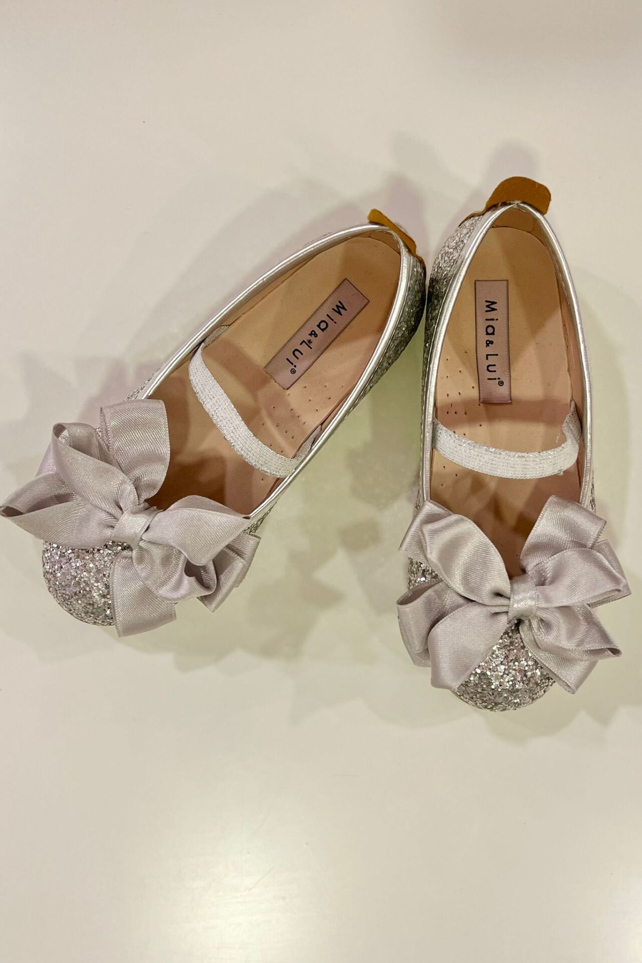 Mia & Lui Gümüş Cam Kırığı Lastikli Babet