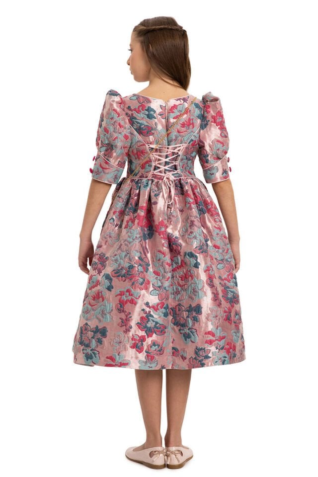 Çantalı Etnik Elbise - Fuşya