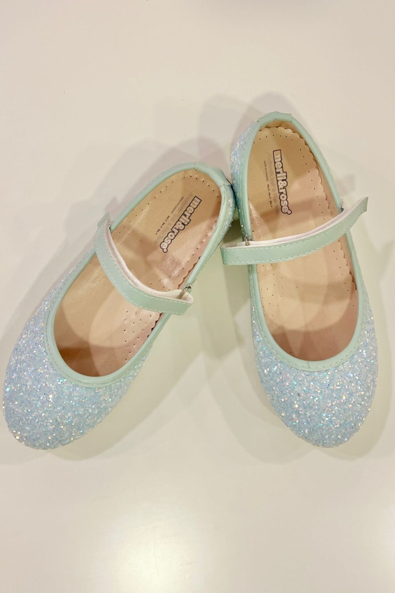 Merli & Rose Buz Mavi Cam Kırığı Babet